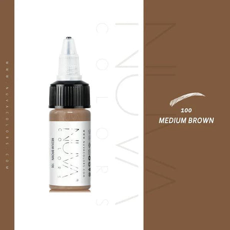 Nuva Colors Eyebrow Pigments 100 MEDIUM BROWN 15ml - BVShop