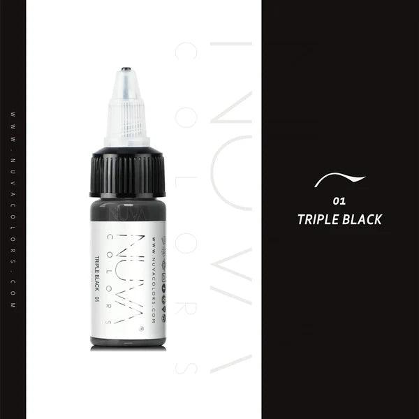 Nuva Colors Eyeliner Pigments 01 TRIPLE BLACK 15ml - BVShop
