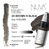 Nuva Colors Eyeliner Pigments 20 BROWN N BLACK 15ml - BVShop