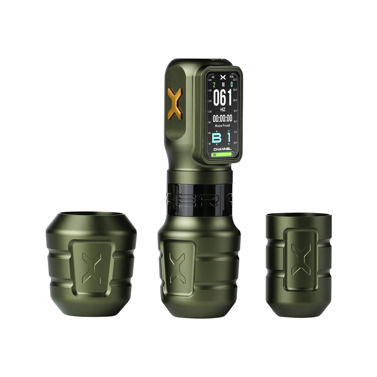Ozer X Channel Wireless Tattoo Machine Green - BVShop