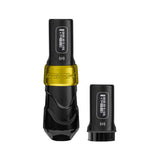FK Irons Flux Max Gold/Stealth wireless tattoo machine with two PowerBolt II batteries