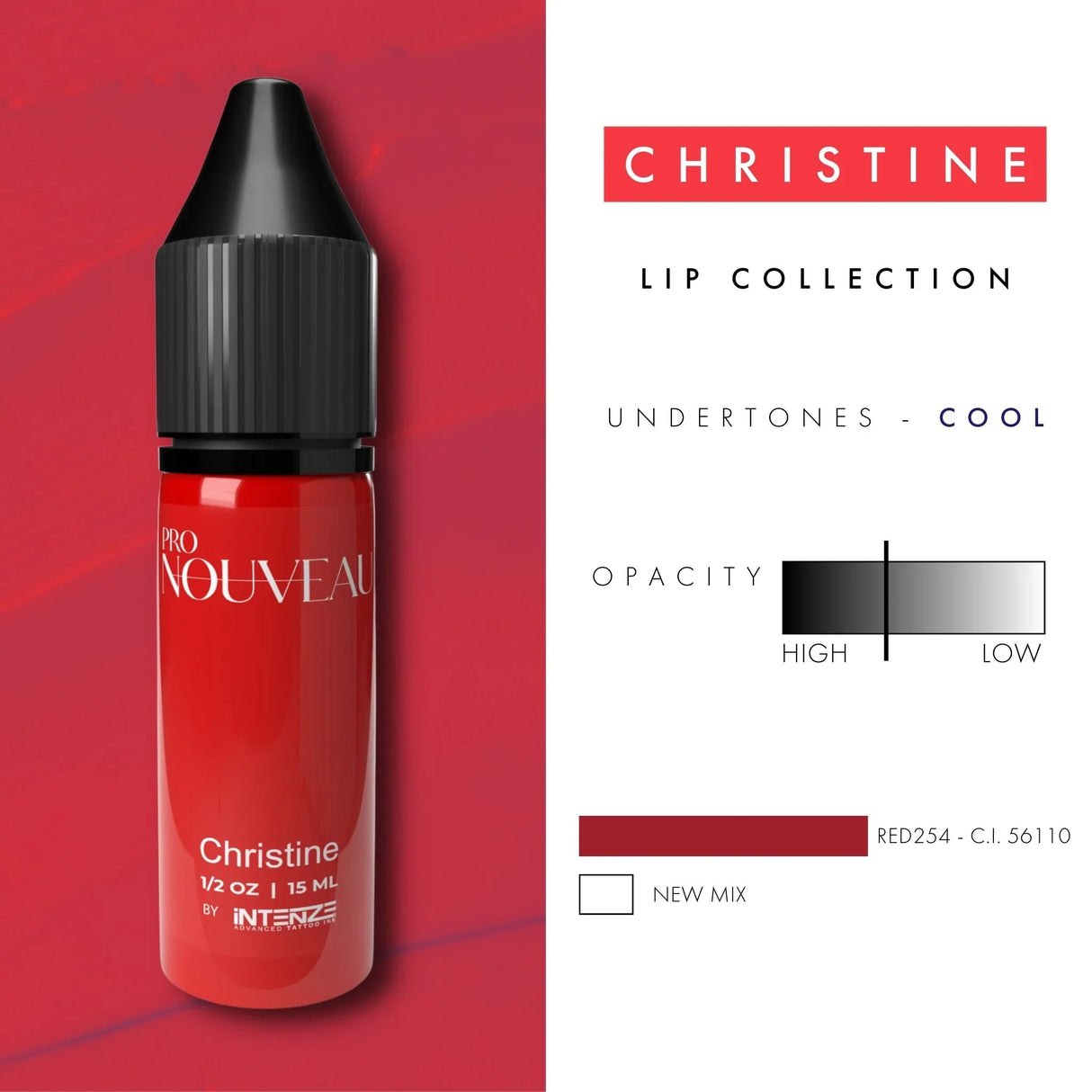 Pro Nouveau Lip Pigments By Intenze Christine 15ml - BVShop
