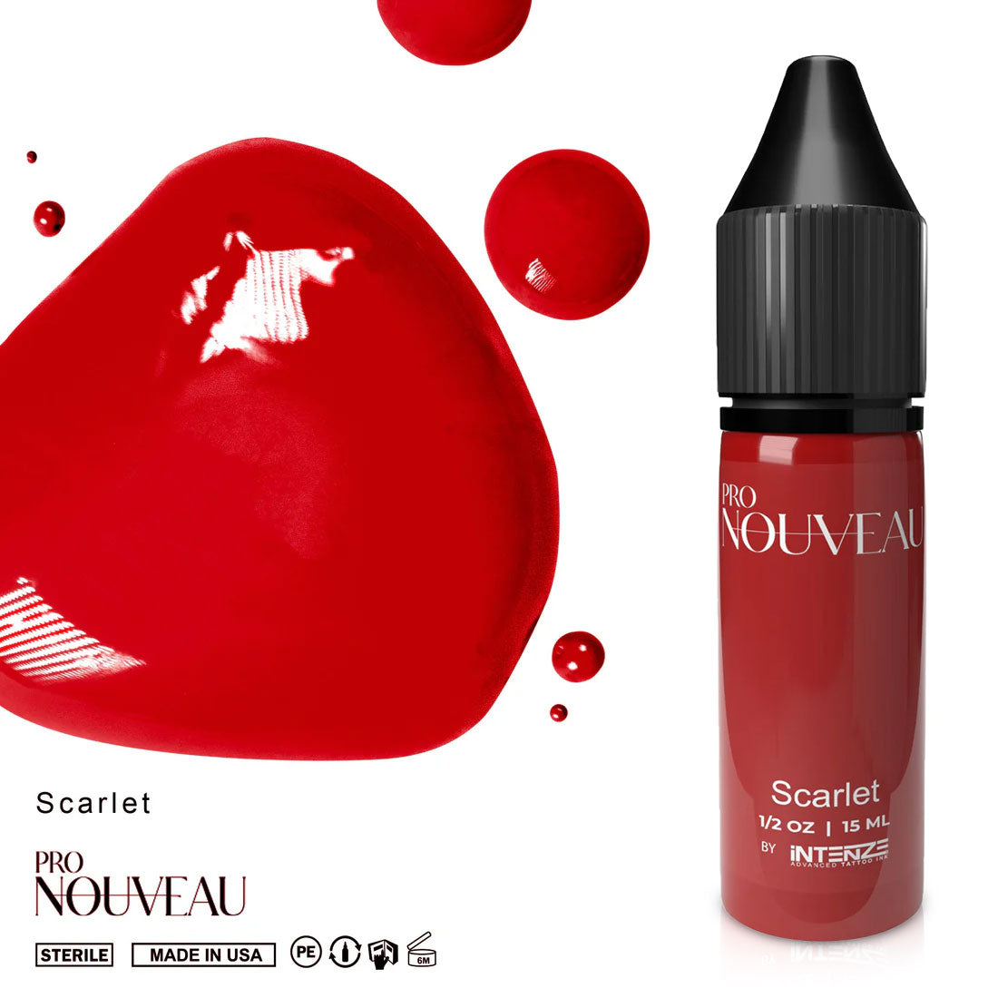 Pro Nouveau Lip Pigments By Intenze Scarlet 15ml - BVShop
