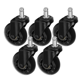 Roll Speed stool wheel black press-on set of 5 pieces - BVShop