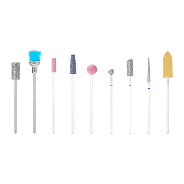 SET OF NAIL DRILL BITS MIX 9 PCS. - BVShop