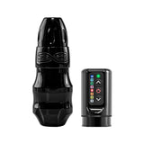 FK Irons EXO Stealth tattoo machine with RCA Bolt and two PowerBolt batteries