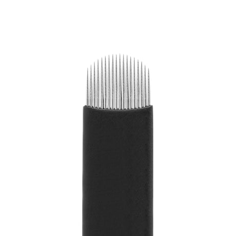 Set of 50 The Perma Microblading Blades U18 0.18mm for precise eyebrow tattooing and microblading procedures.