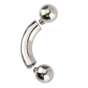 Titanium Big Size Internal Thread Curved Barbell - BVShop