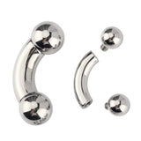 Titanium Big Size Internal Thread Curved Barbell - BVShop
