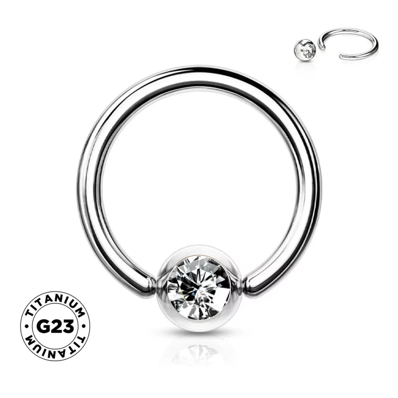 Titanium Press Fit Jewel Ring - BVShop