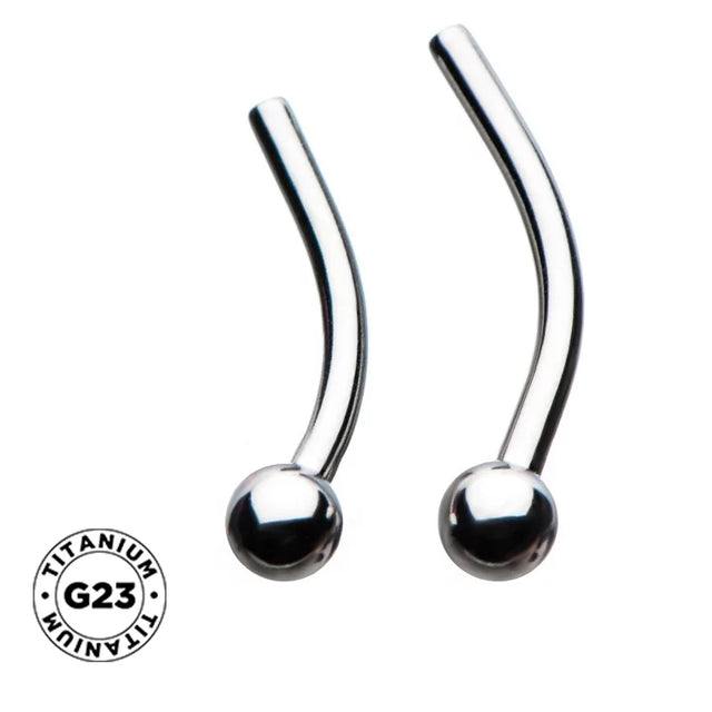 Titanium Push In Curved Labret - BVShop