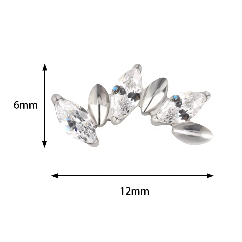 Titanium Ring Alternate Marquise - BVShop