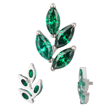 Titanium Ring Leaf Shape - BVShop