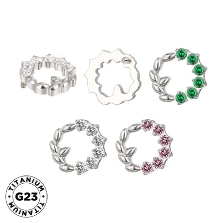 Titanium Ring Olive Wreath - BVShop