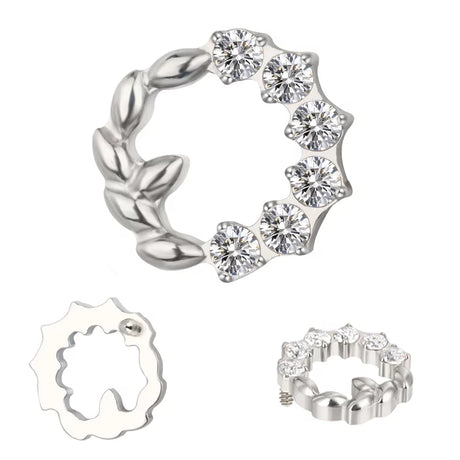 Titanium Ring Olive Wreath - BVShop