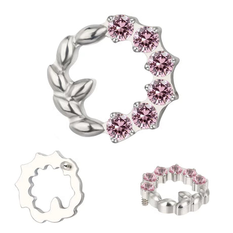 Titanium Ring Olive Wreath - BVShop