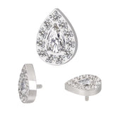 Titanium Ring Paved Pear - BVShop