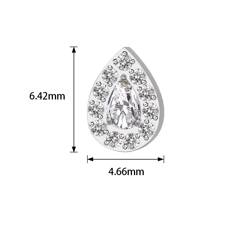 Titanium Ring Paved Pear - BVShop