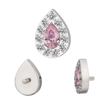 Titanium Ring Paved Pear - BVShop