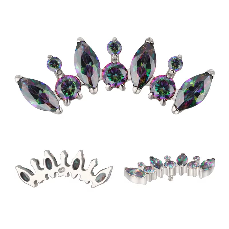 Titanium Ring Round And Marquise - BVShop