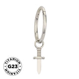 Titanium Ring Sword Dangle - BVShop