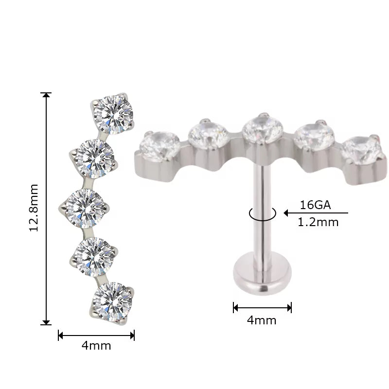 Titanium Ring Tips 5 Prong Zirconia Bezel - BVShop