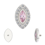 Titanium Ring Tips Marquise Bezel Set - BVShop