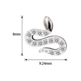 Titanium Ring Tips Paved Snake - BVShop