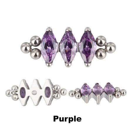 Titanium Ring Tri Bead Bezel - BVShop