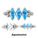 Titanium Ring Tri Bead Bezel - BVShop