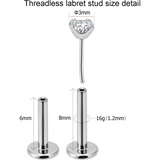 Titanium Threadless Labret - BVShop