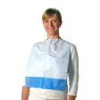 UNIGLOVES Disposable Bibs with Collecting Blue PE Pocket 50pcs - BVShop