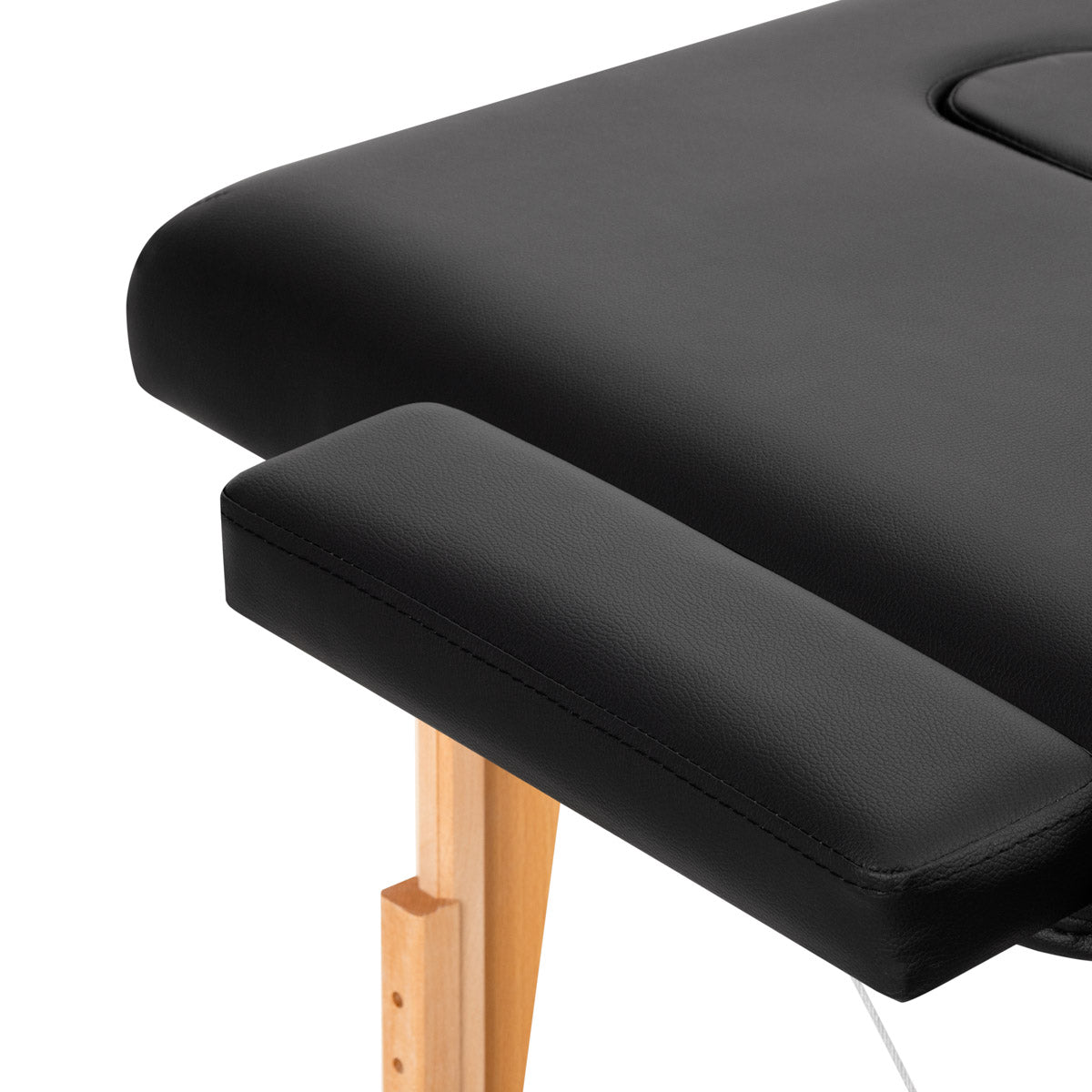 WOODEN FOLDING MASSAGE TABLE COMFORT ACTIV FIZJO LUX 2-SECTIONS 190X70 BLACK - BVShop
