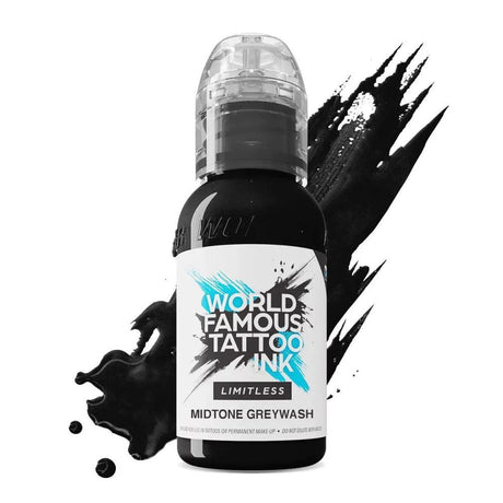 World Famous Limitless Tattoo Ink Midtone Greywash - BVShop