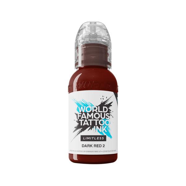 World Famous Limitless Tattoo Ink Dark Red 2 30ml - BVShop