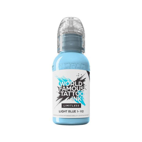 World Famous Limitless Tattoo Ink Light Blue 1 v2 30ml - BVShop