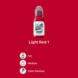 World Famous Limitless Tattoo Ink Light Red 1 30ml - BVShop