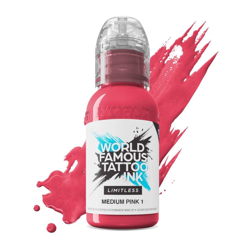 World Famous Limitless Tattoo Ink Medium Pink 1 30ml - BVShop
