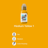 World Famous Limitless Tattoo Ink Medium Yellow 1 30ml - BVShop