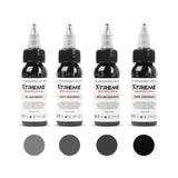 XTreme Ink Graywash color set 4x30ml - BVShop
