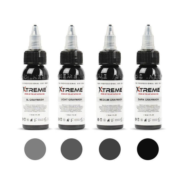 XTreme Ink Graywash color set 4x30ml - BVShop